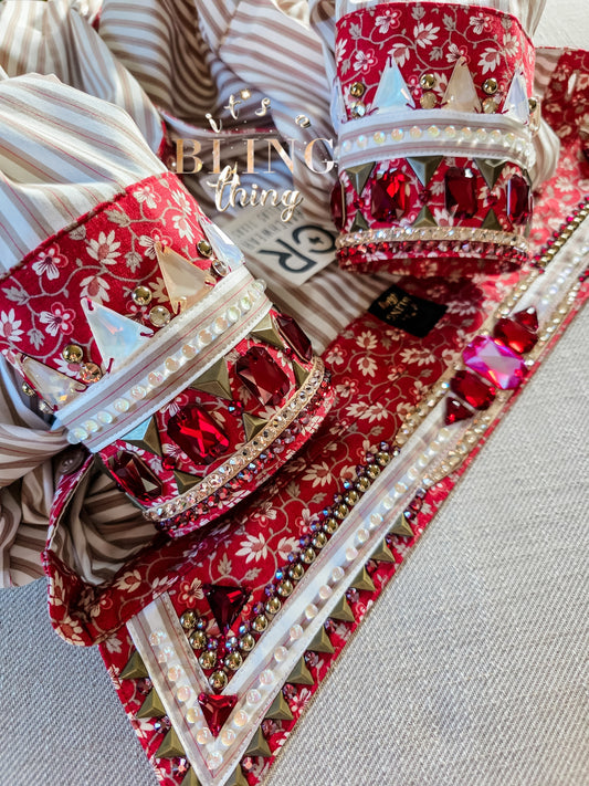 CR Ranchwear Red and Tan Shirt