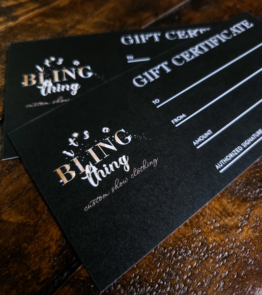 It's a Bling Thing Gift Certificate